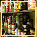 Collection of canned foods